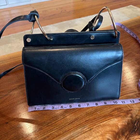 "Phoebe" by Danse Lente Black Leather Crossbody Bag - Picture 9 of 10